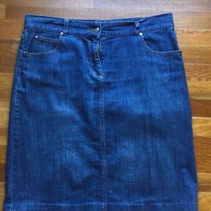 Christopher & Banks Knee length denim skirt